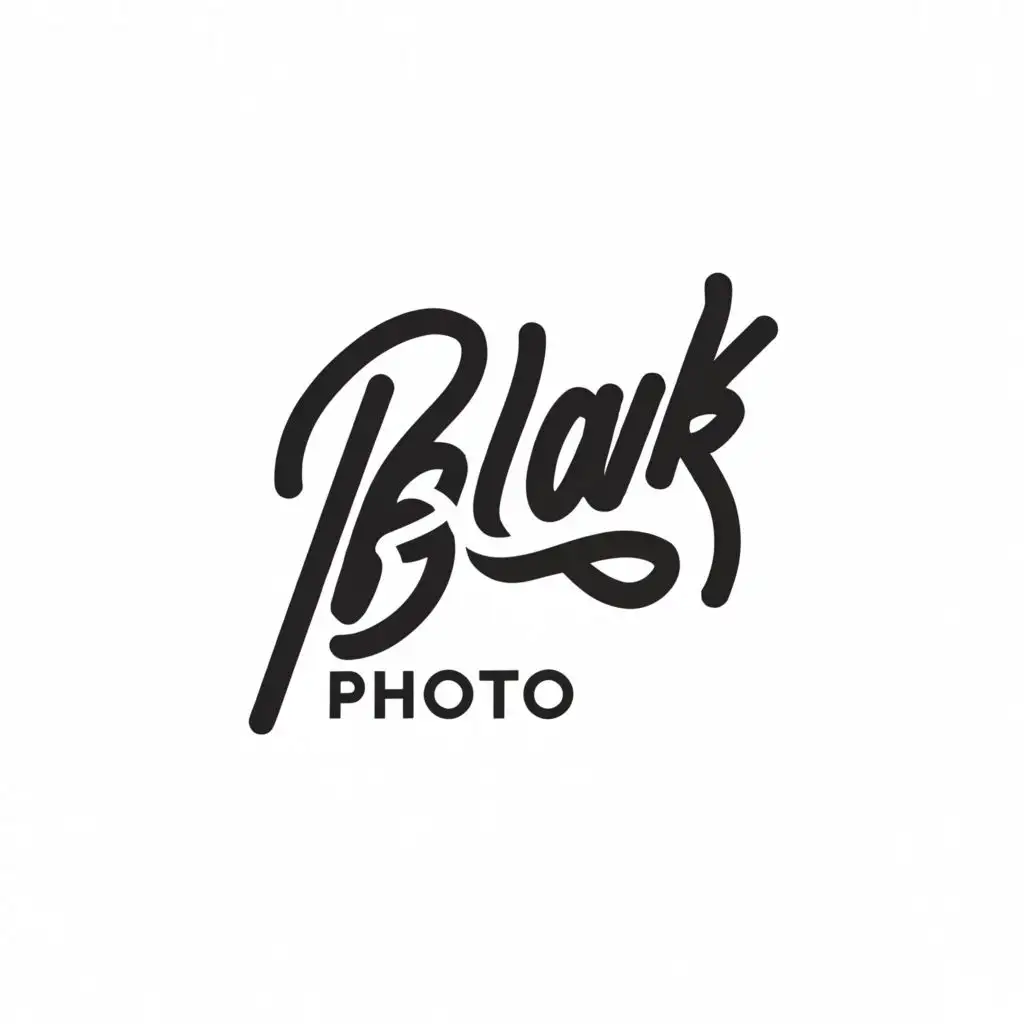 a logo design,with the text "BLAK PHOTO", main symbol:BF,Moderate,clear background