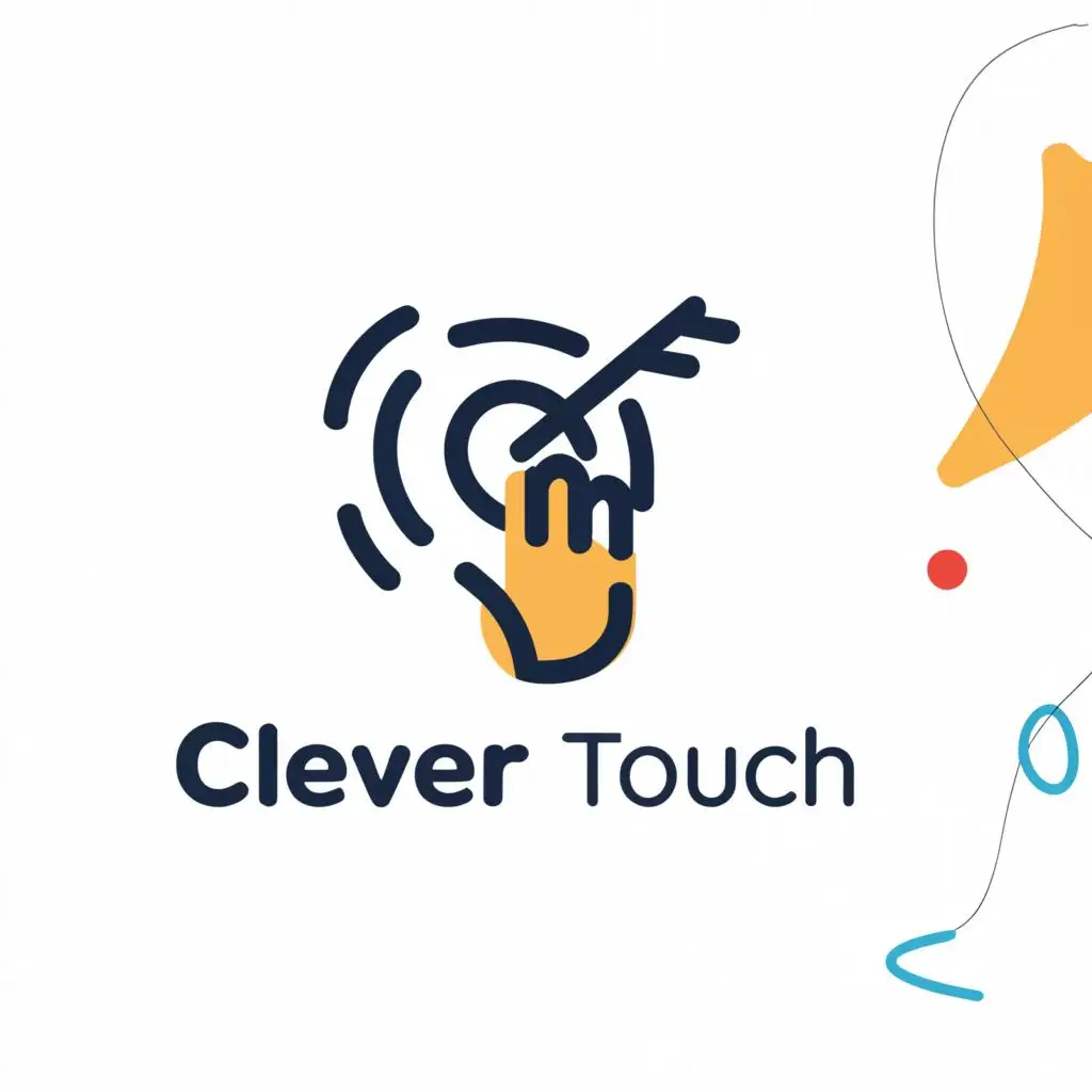 a logo design,with the text "CLEVER TOUCH", main symbol:HAND FINGER TOUCH A TARGET,Minimalistic,be used in Education industry,clear background