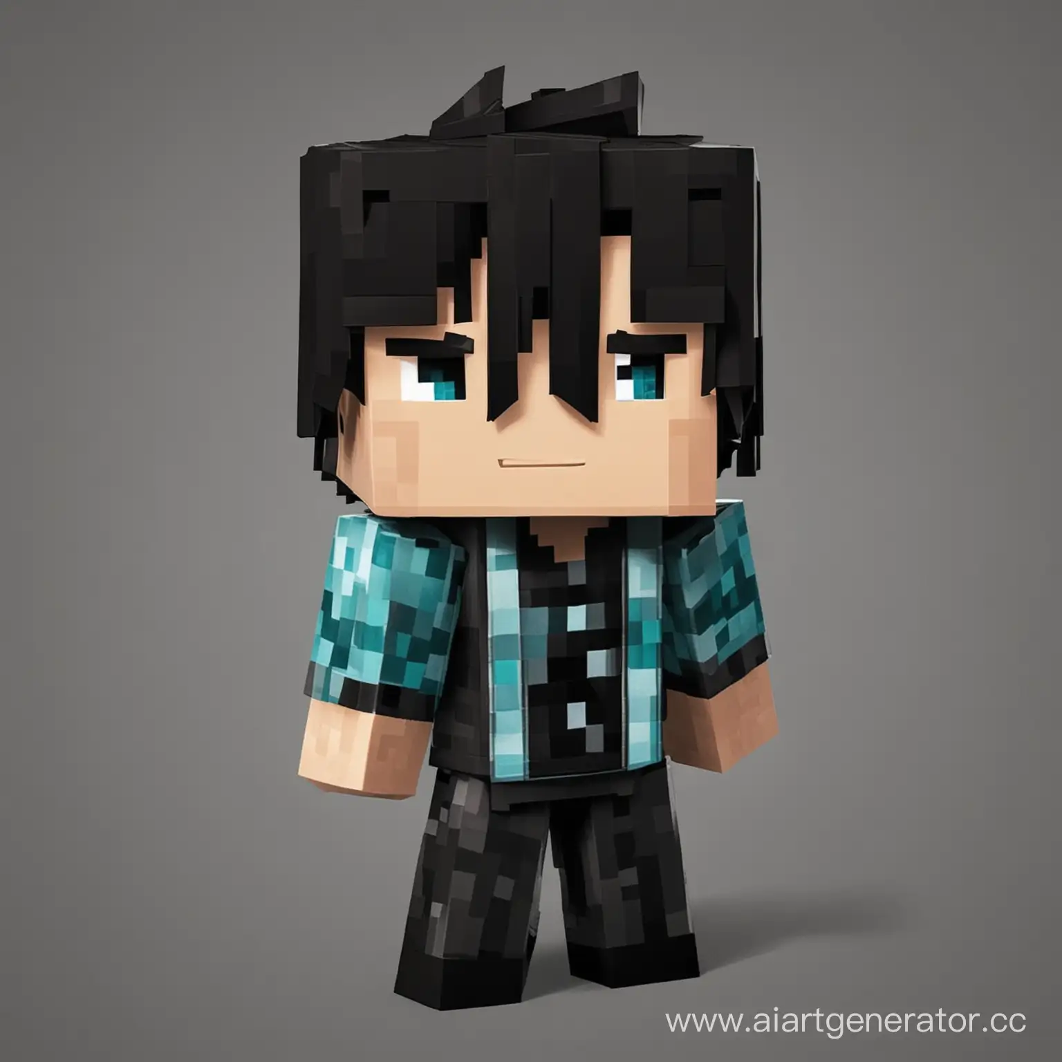 Adventurous-Boy-with-Black-Hair-in-Minecraft-World