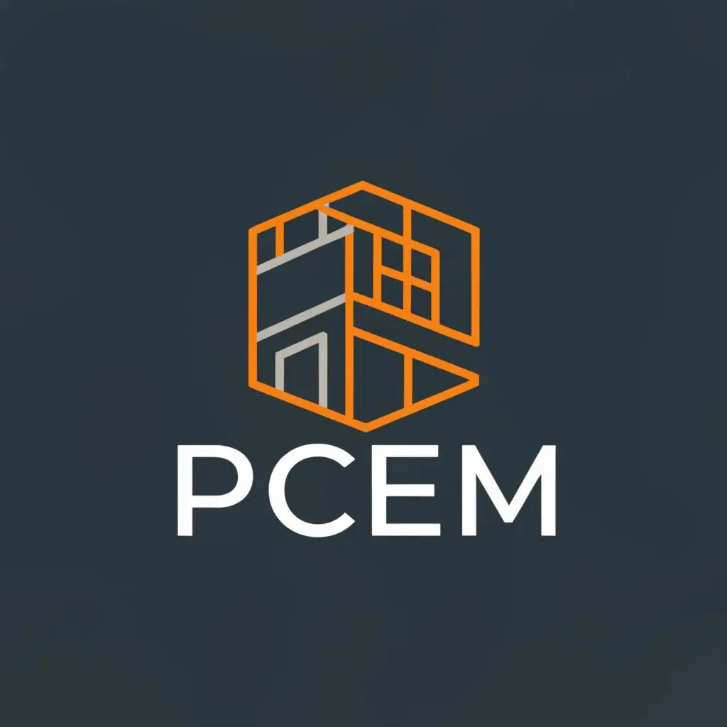 a logo design,with the text "PCEM", main symbol:engineering design,Minimalistic,be used in Construction industry,clear background