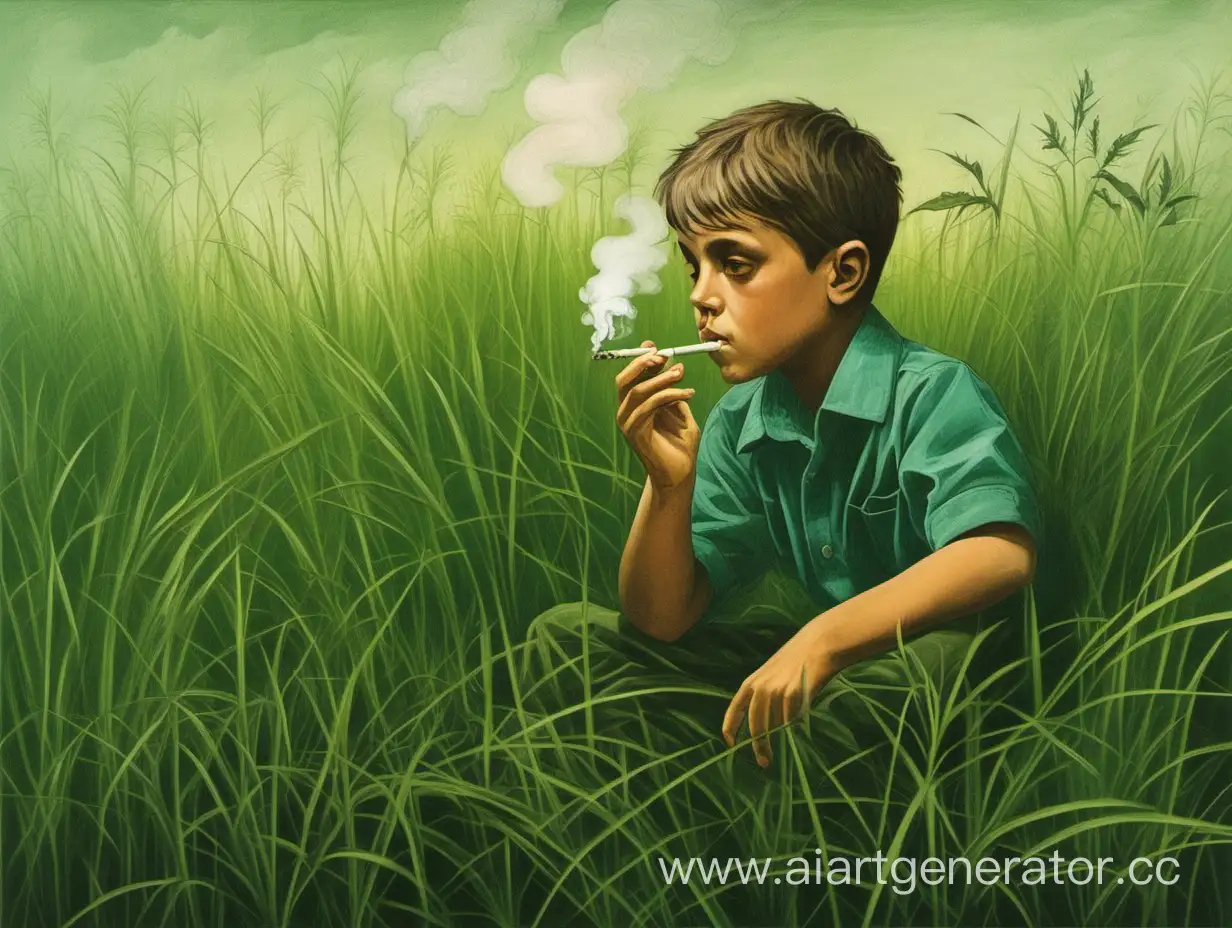 Young-Boy-Smoking-Grass-in-Urban-Setting