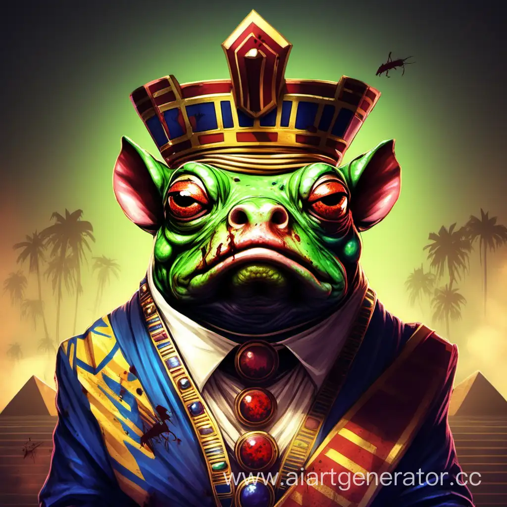 Eerie-Encounter-Zombie-Frog-Pig-Pharaoh-Unveiled-in-Mysterious-Ritual