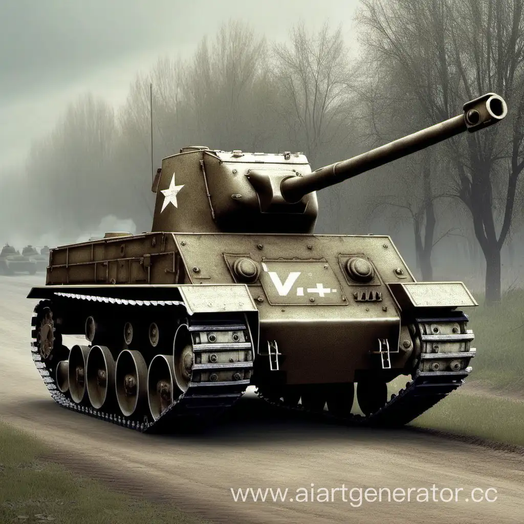 Mighty-Tank-KV2-in-Action-Historical-War-Machine-Image