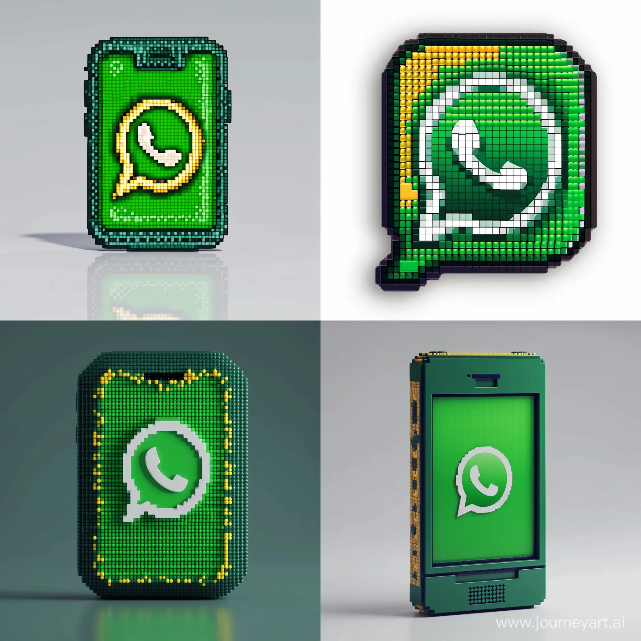 WhatsApp logo 8 bit