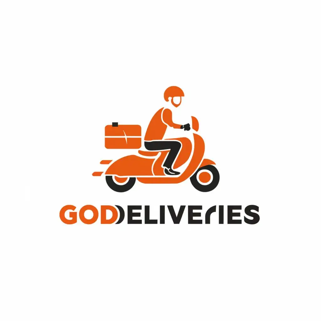 a logo design,with the text "Godeliveries", main symbol:food delivery,complex,be used in Restaurant industry,clear background