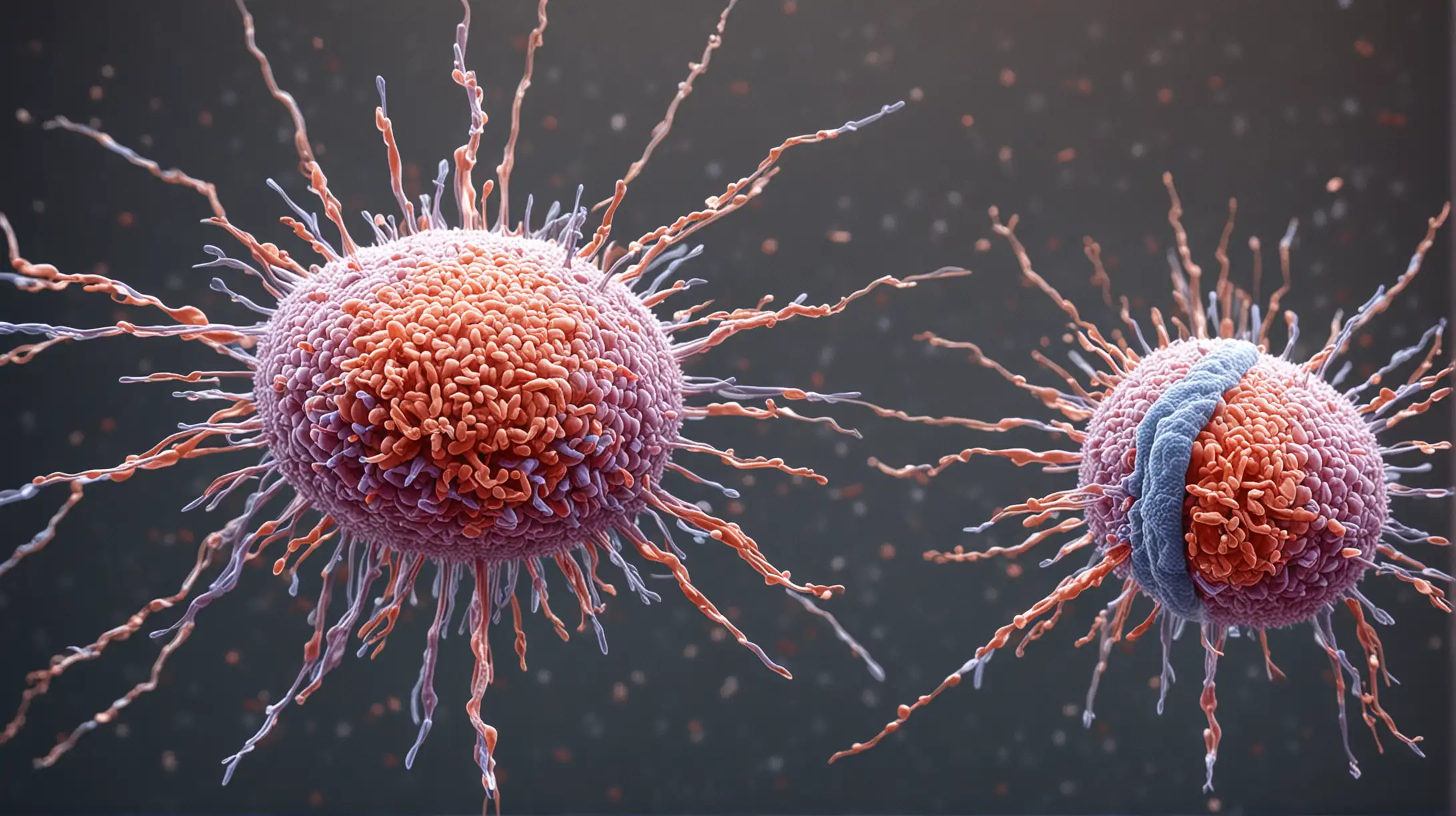 Human Cells Binding in Biological Interaction