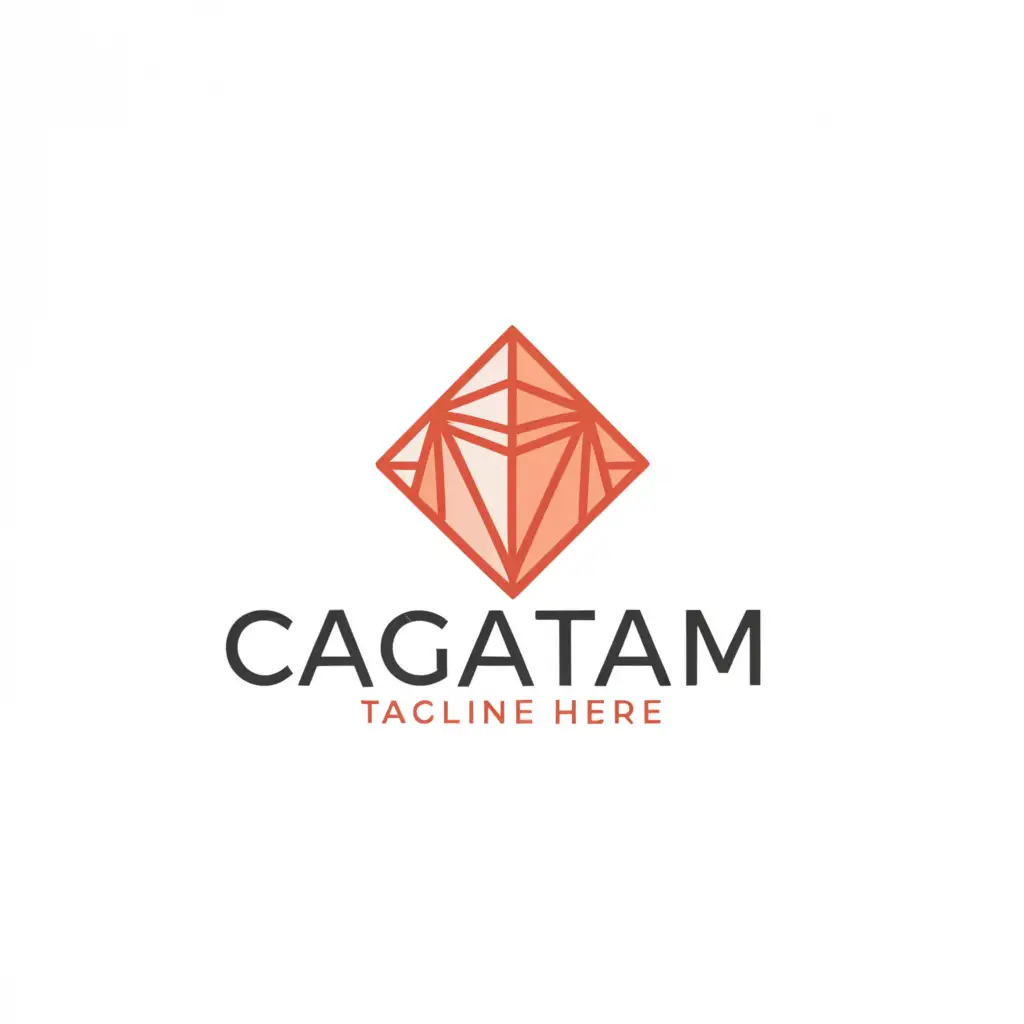a logo design, with the text 'cagatam', main symbol: himalayan pink salt, Minimalistic, clear background, tagline: himalayan pink salt,