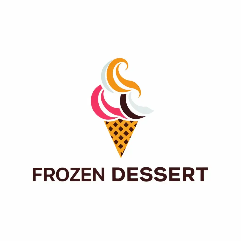 a logo design,with the text "Frozen Dessert", main symbol:with a different taste,complex,be used in Restaurant industry,clear background