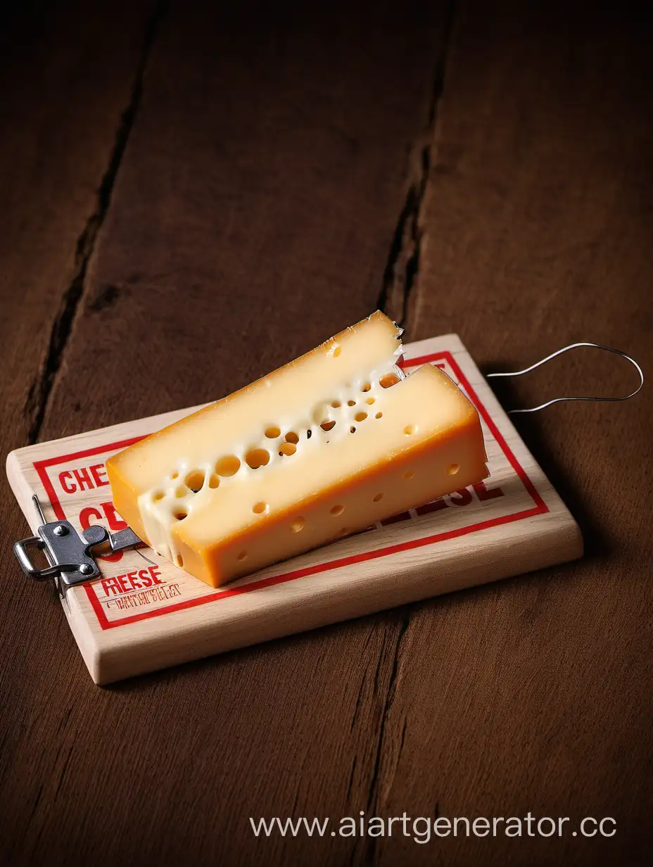Mouse-Tempted-by-Free-Cheese-in-a-Mousetrap