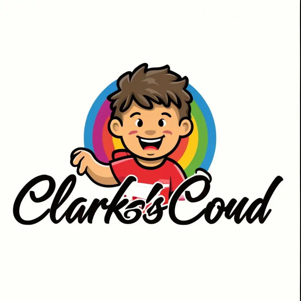LOGO-Design-for-ClarkScloud-Vibrant-Typography-Featuring-an-Empowering-Gay-Kid-in-the-Education-Industry