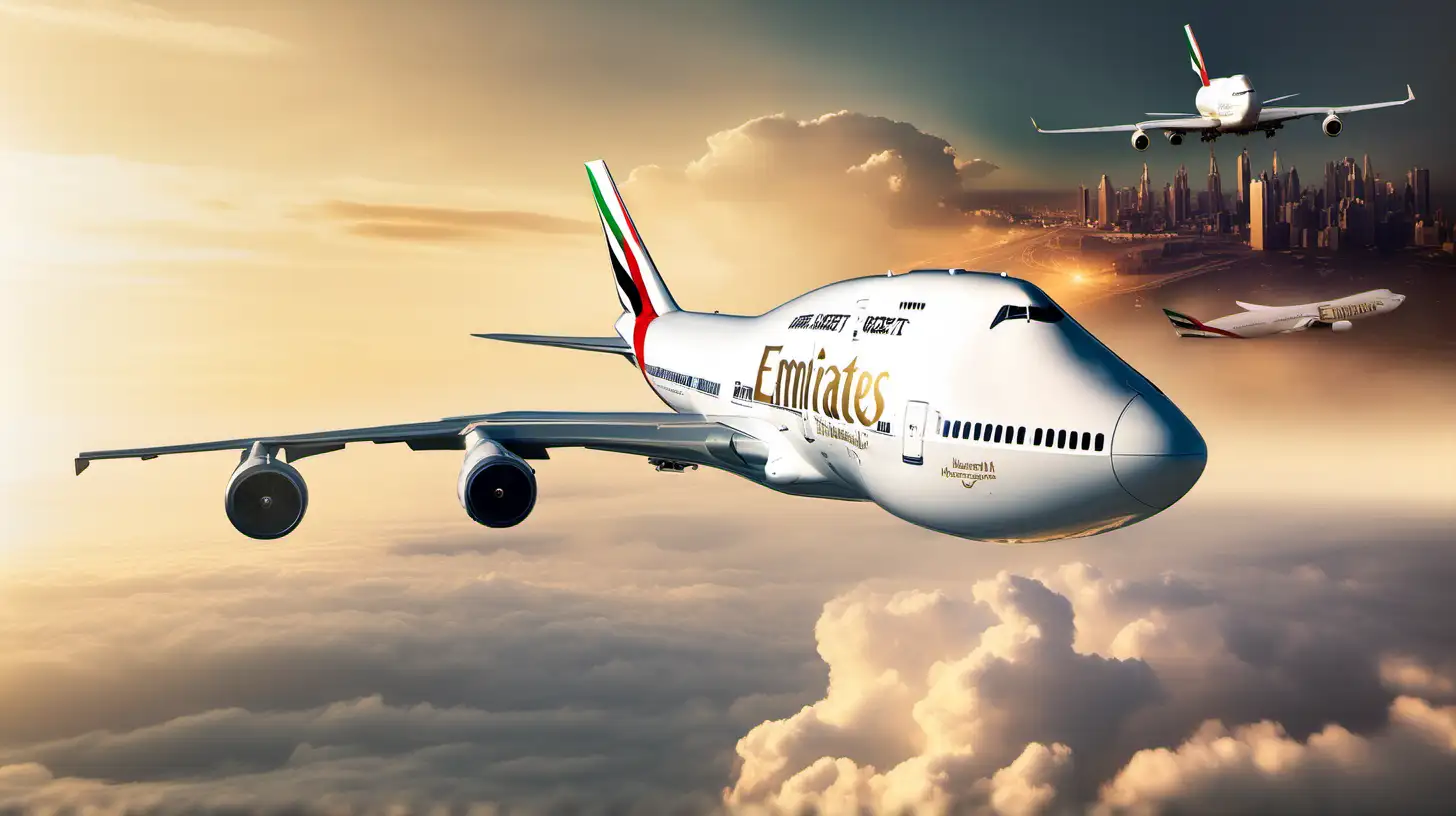 Aspiring Pilot Gazing at Magical Emirates Boeing 747