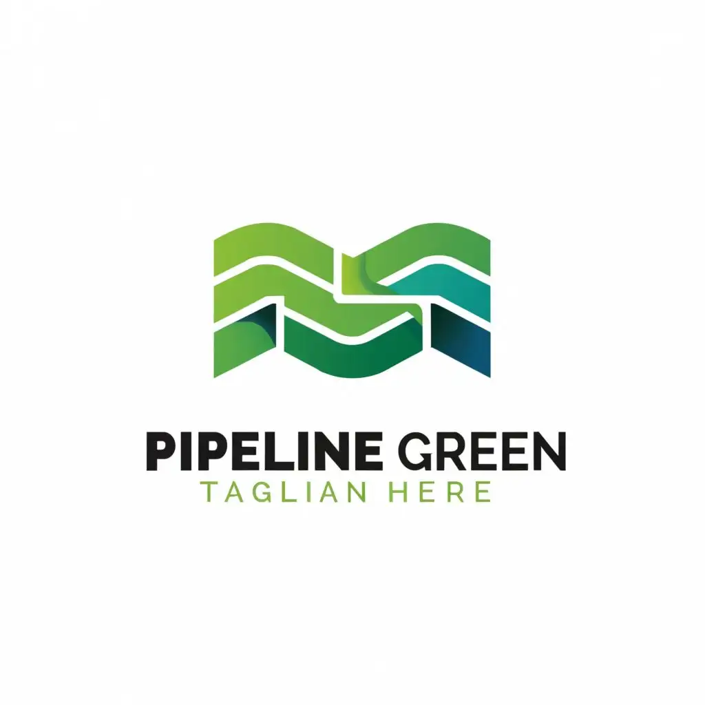 a logo design,with the text "pipeline green", main symbol:unblock,Minimalistic,be used in Technology industry,clear background