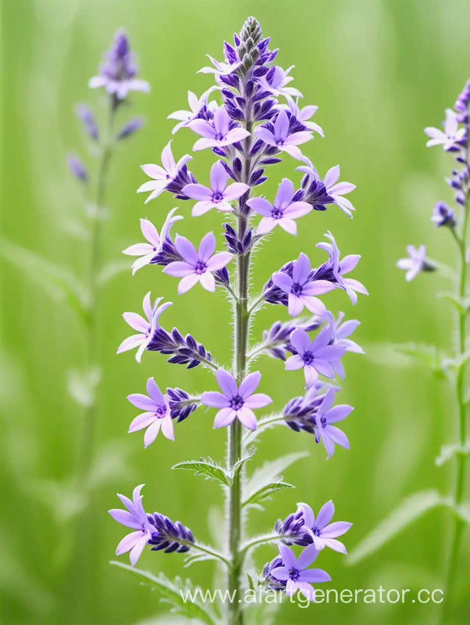 Vibrant-Blue-Vervain-Flower-on-White-Background