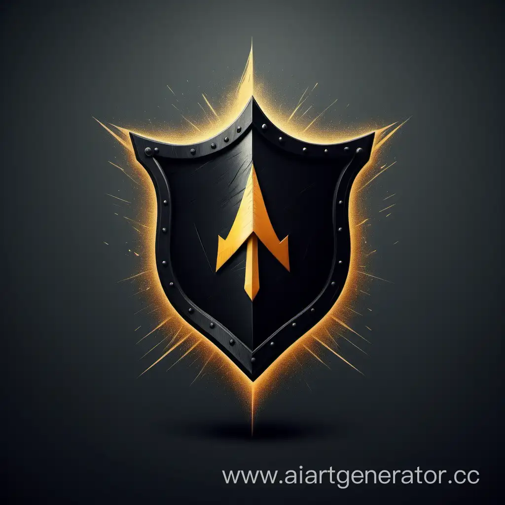 Black-Arrow-Striking-Aramid-Shield-Logo-Design