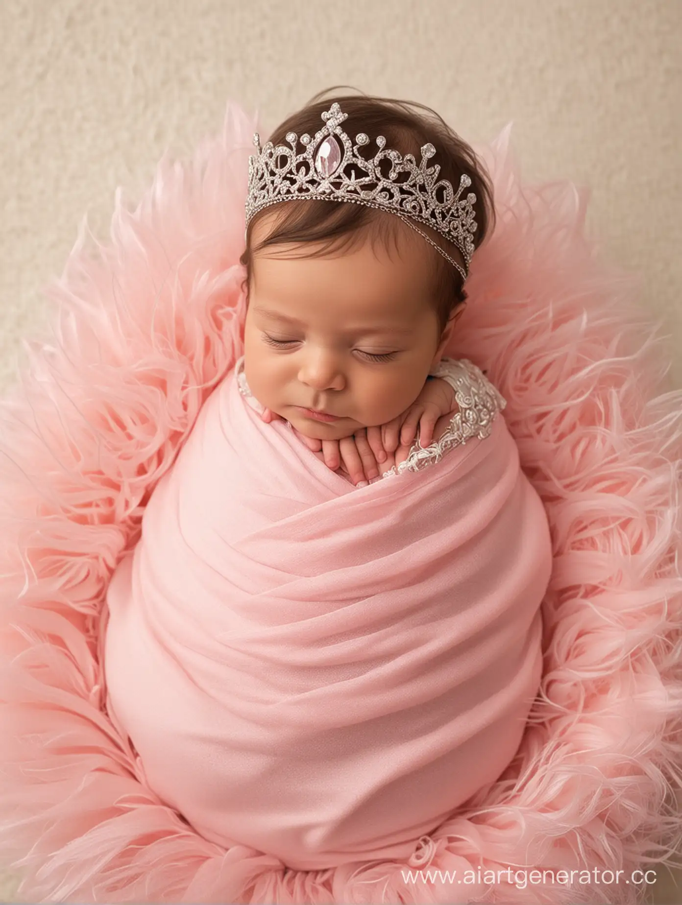 Newborn-Baby-Girl-Dressed-in-a-Princess-Costume