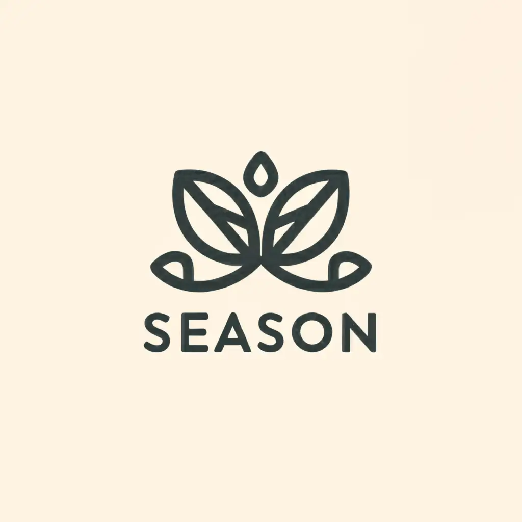 a logo design,with the text "season", main symbol:leaves,Minimalistic,be used in Retail industry,clear background