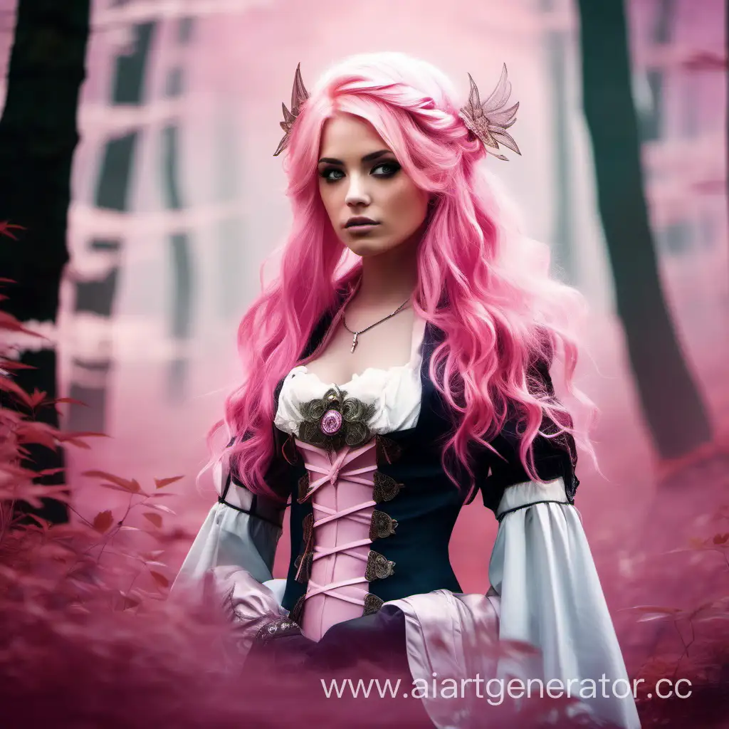 Enchanting-PinkHaired-Fantasy-Maiden-in-a-Serene-Clearing