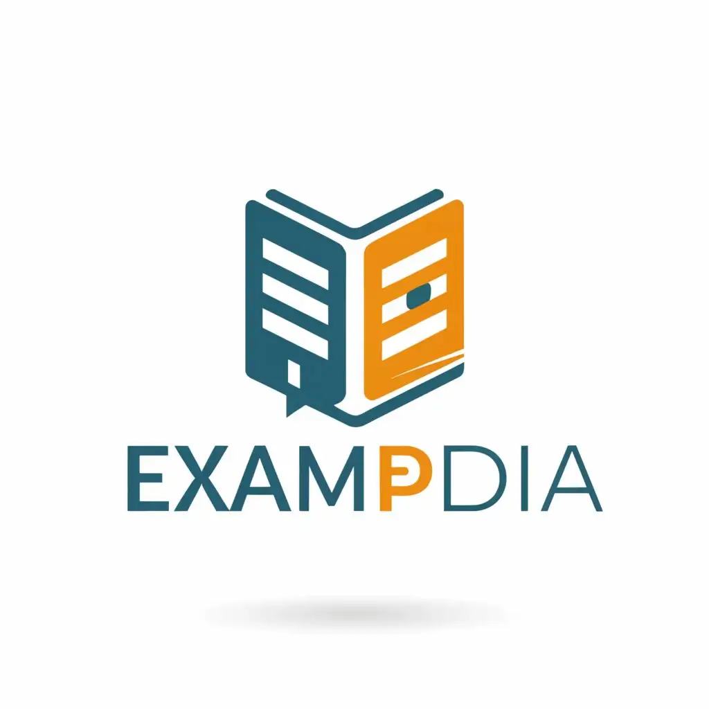 a logo design,with the text "exampedia", main symbol:books,Moderate,clear background