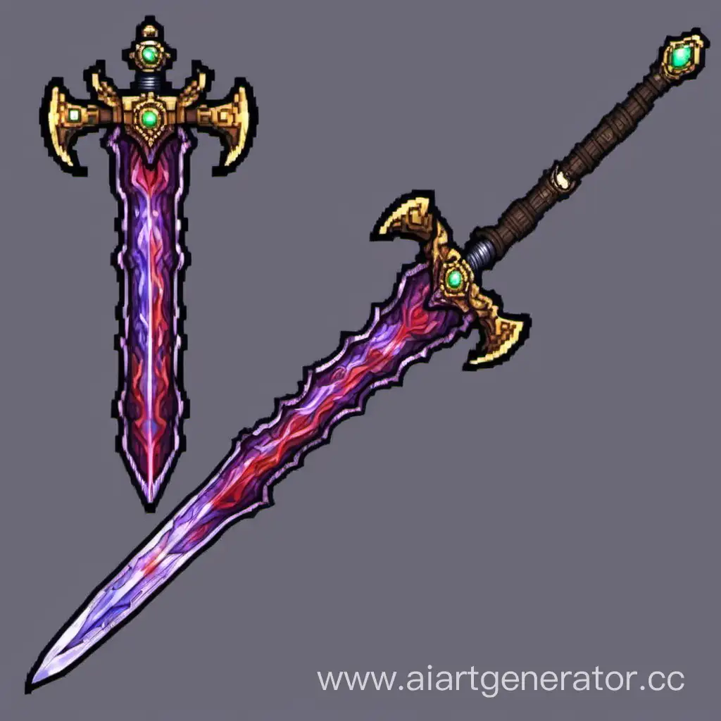 A sword for the game terraria which will be called the Godslayer