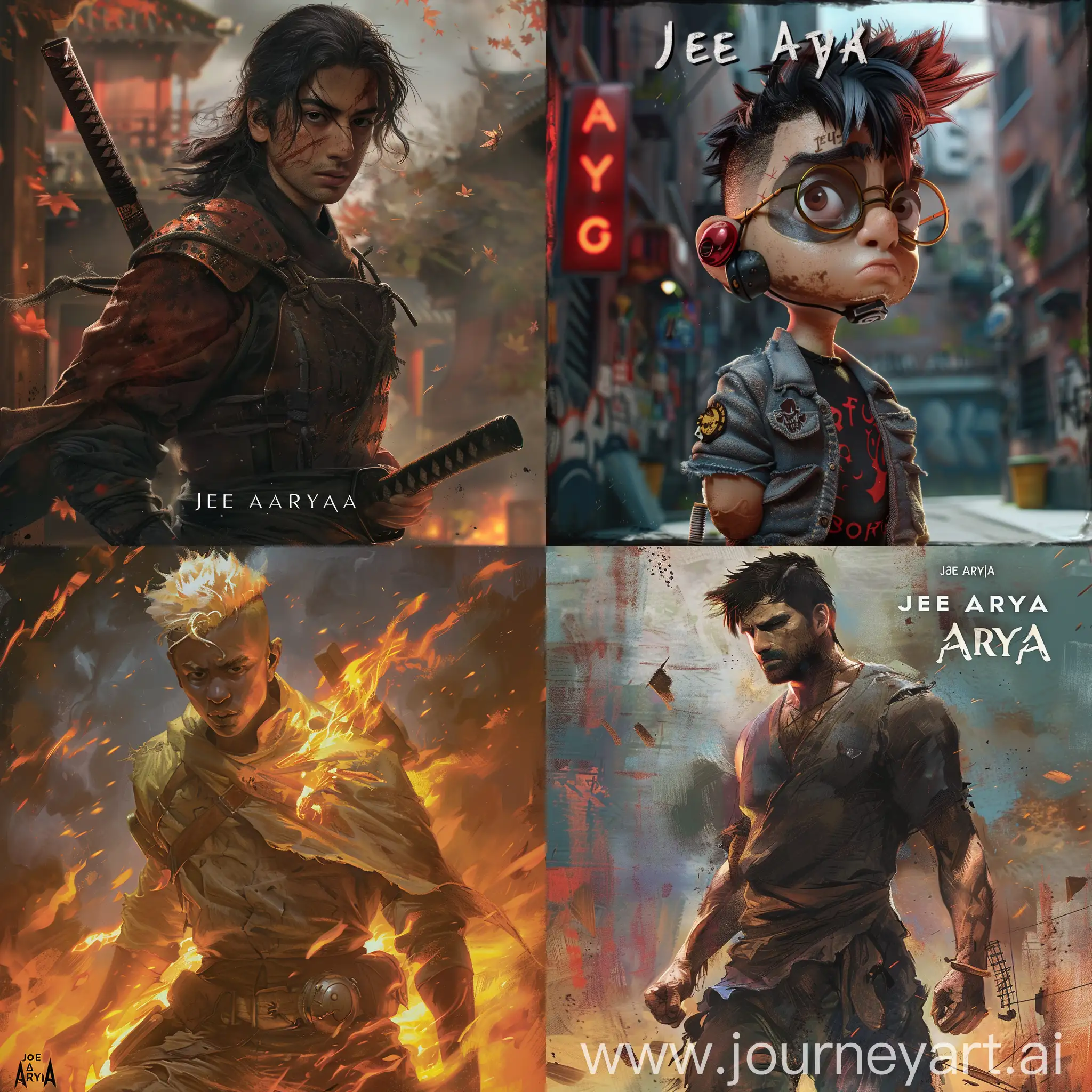 create a cover image for Joe Arya with the image must be 2400 pixels wide by 600 pixels high and in JPEG or PNG format.