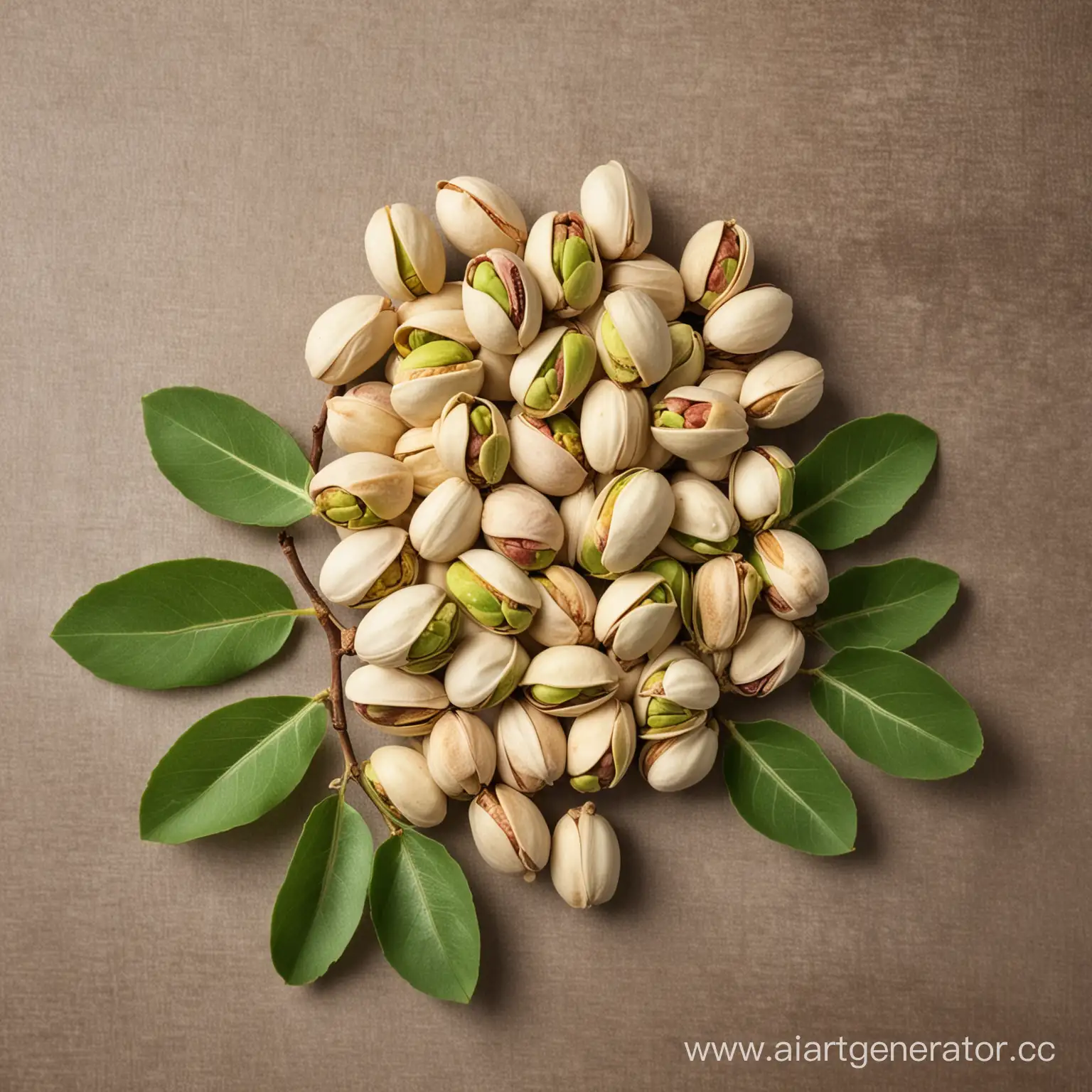 Fresh-Green-Pistachios-Hanging-from-a-Branch-with-Leaves