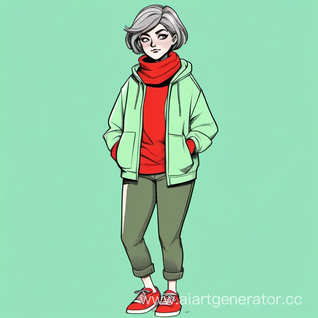 Mystical-Female-Character-with-Red-Hair-in-MintColored-Sweatshirt