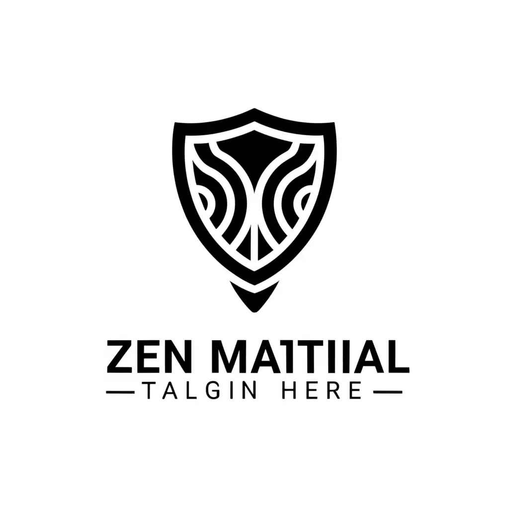 a logo design,with the text 'Zen Martial', main symbol:Shield,Moderate,be used in Technology industry,clear background