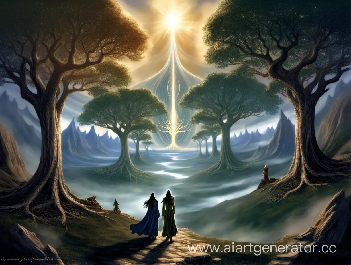 Epic-Depiction-of-Valinors-First-Age-The-Silmarillions-High-Elves-and-the-Two-Trees-of-Valinor