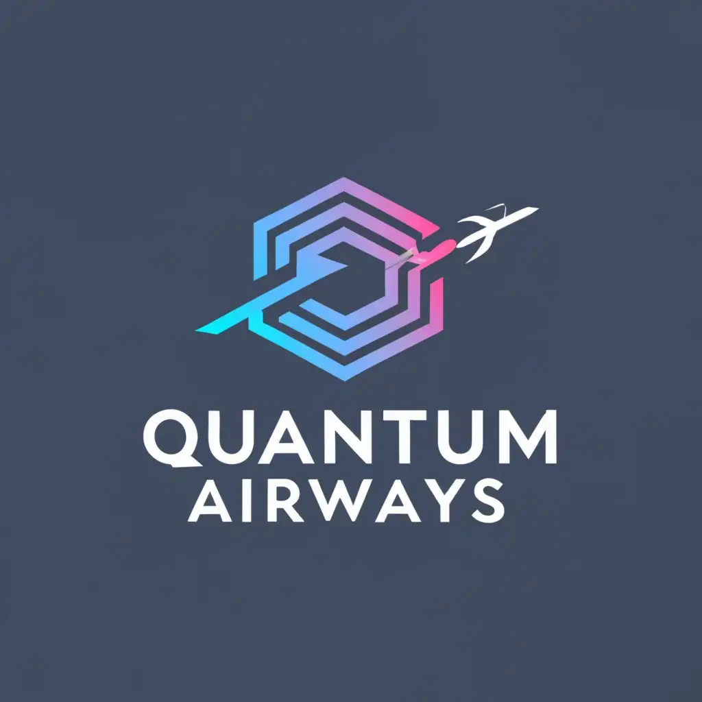 logo, Quantum mixed with a soaring airline, with the text "Quantum Airways", typography, be used in Travel industry