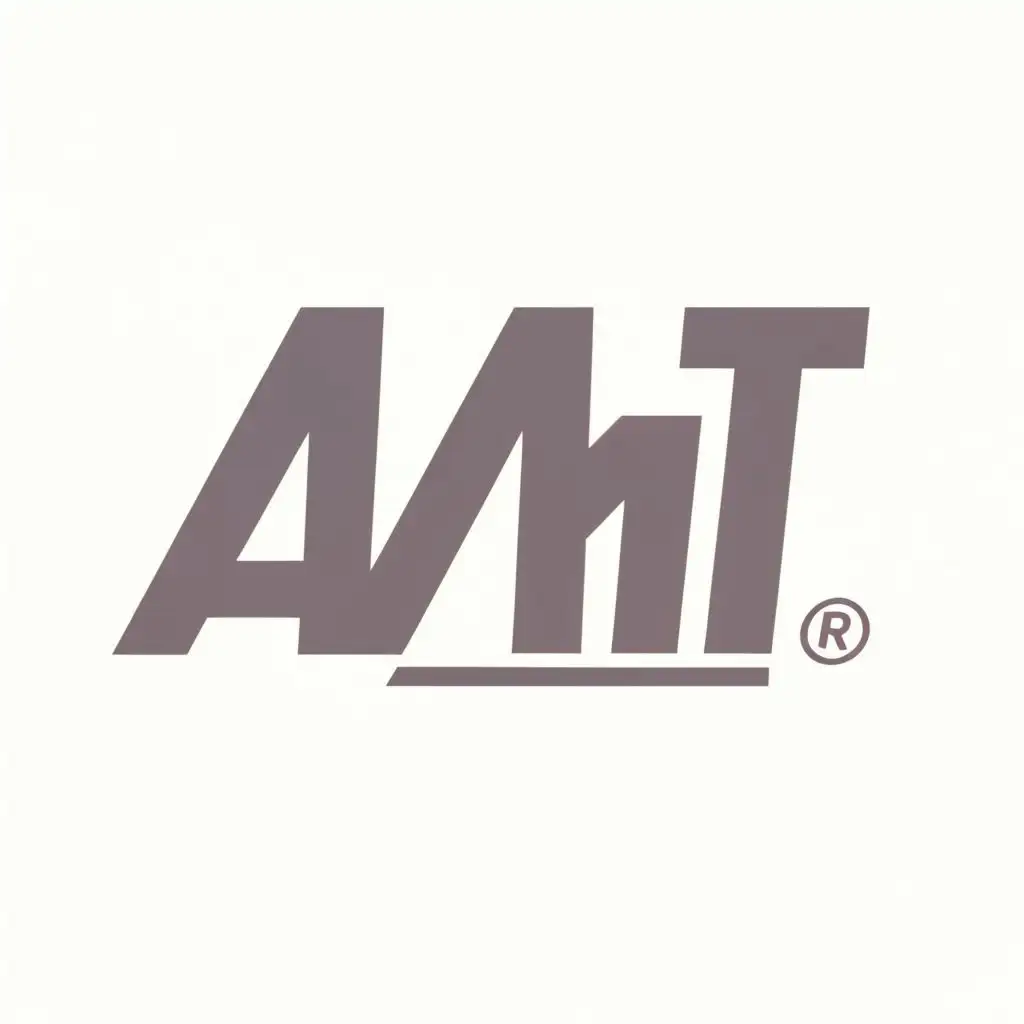 logo, SILVER, with the text "AMT", typography