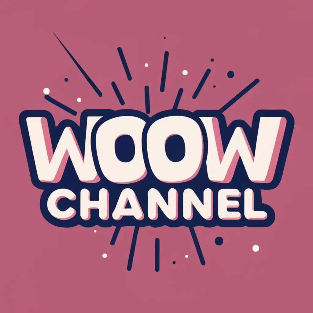 logo, TV, with the text "W00W Channel ", typography, be used in Finance industry