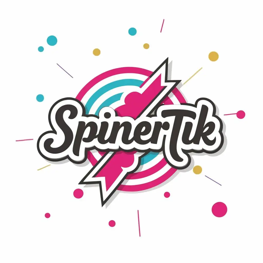 logo, spinner tiktok account, with the text "SpinnerTik", typography, be used in Internet industry