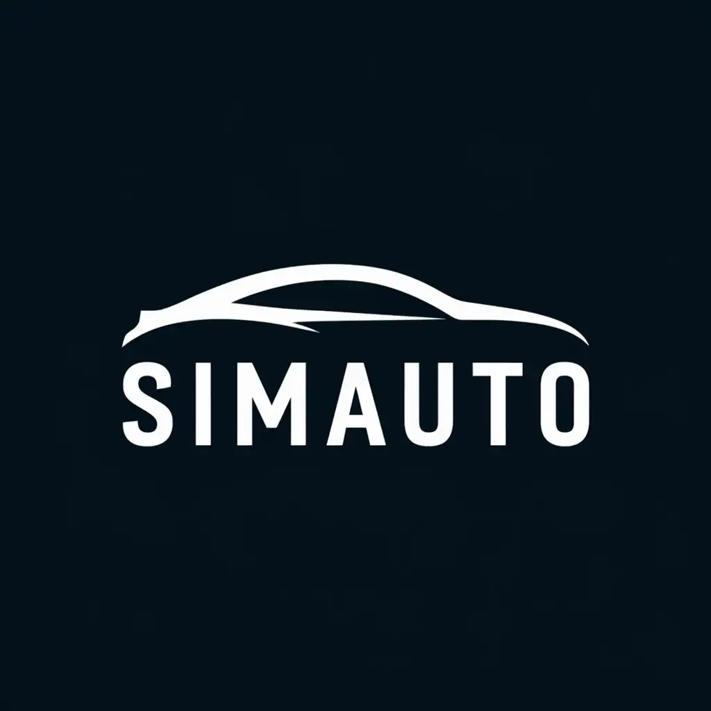 logo, car, with the text "Simauto", typography, be used in Automotive industry