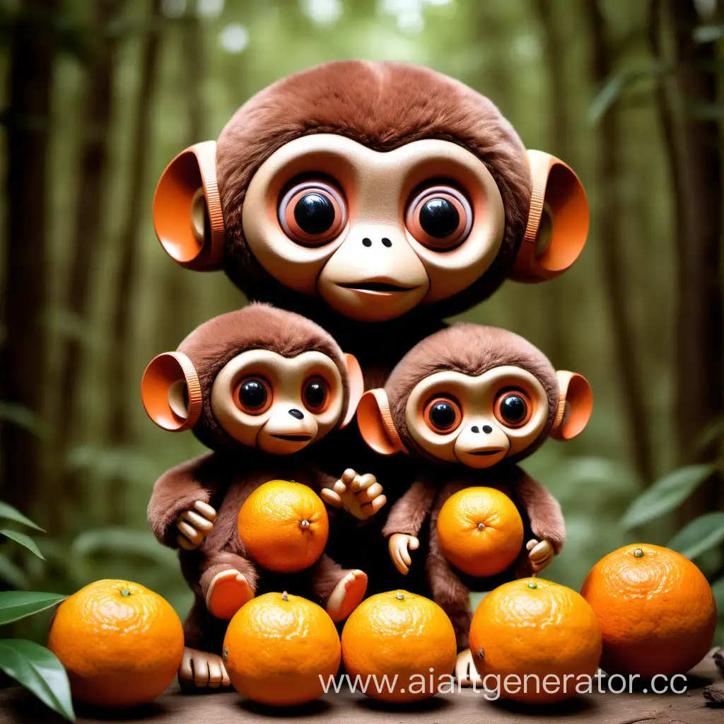 Cheburashka-Family-Enjoying-Oranges