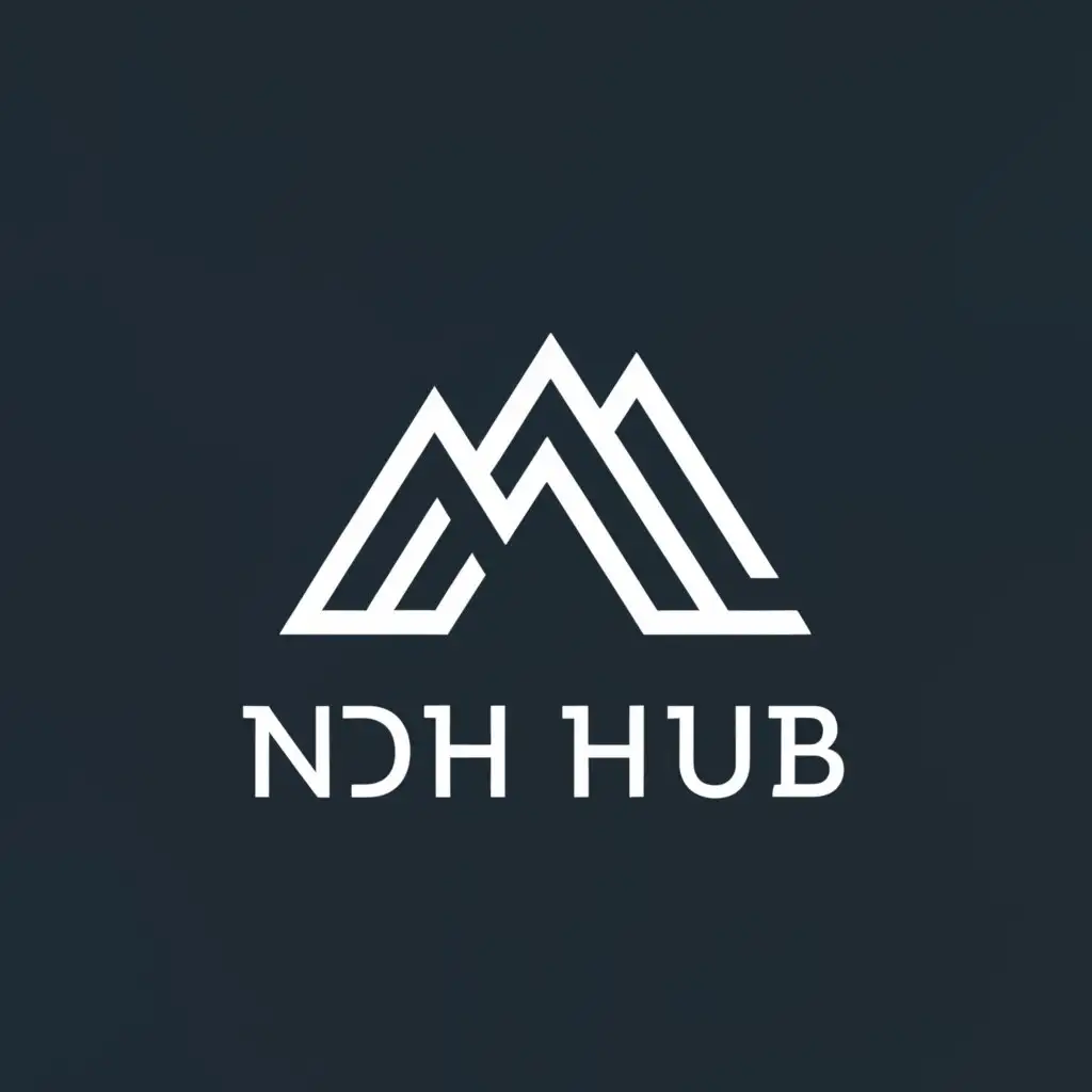 LOGO-Design-for-NDh-HUB-Everest-Peak-Theme-with-Upward-Arrow-Symbol