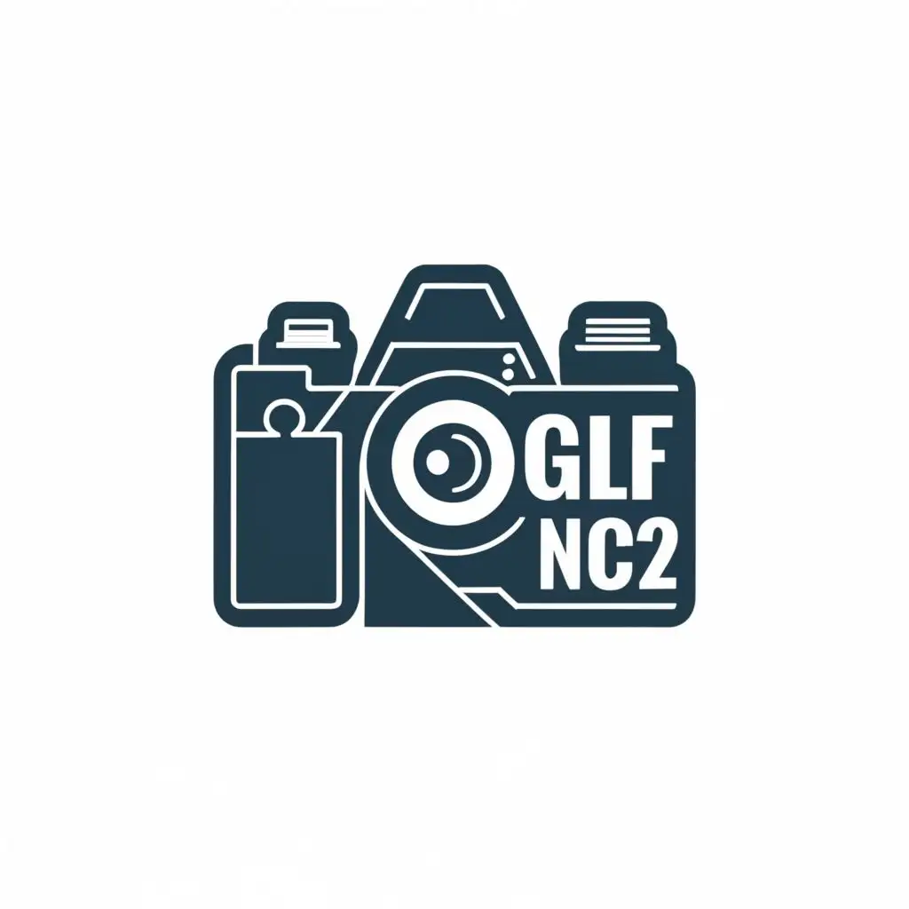 logo, camera siluette, with the text "golf nc2", typography, be used in Technology industry