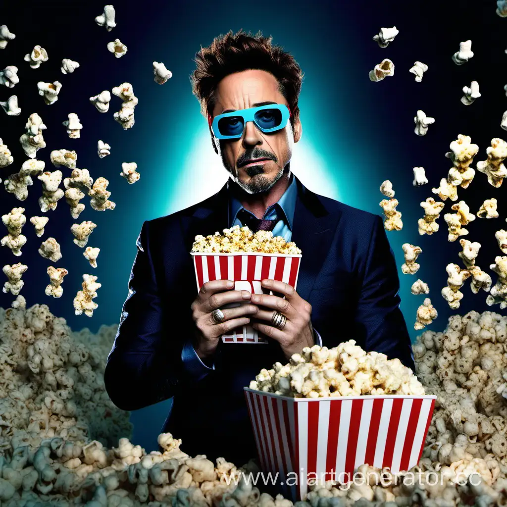 Robert-Downey-Jr-in-3D-Glasses-with-Popcorn-in-Cinematic-Photograph
