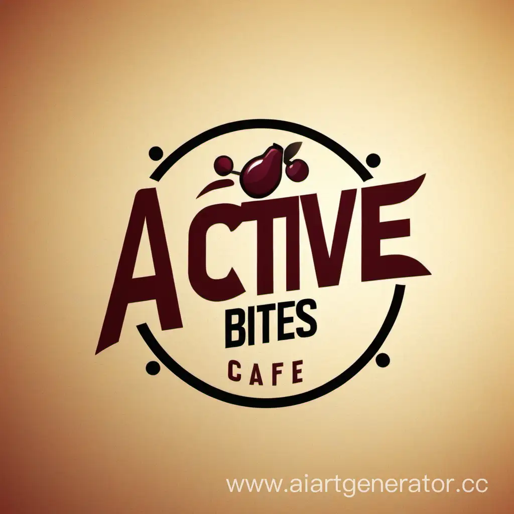 сгенерировать логотип для фитнесс кафе с названием " Active Bites"