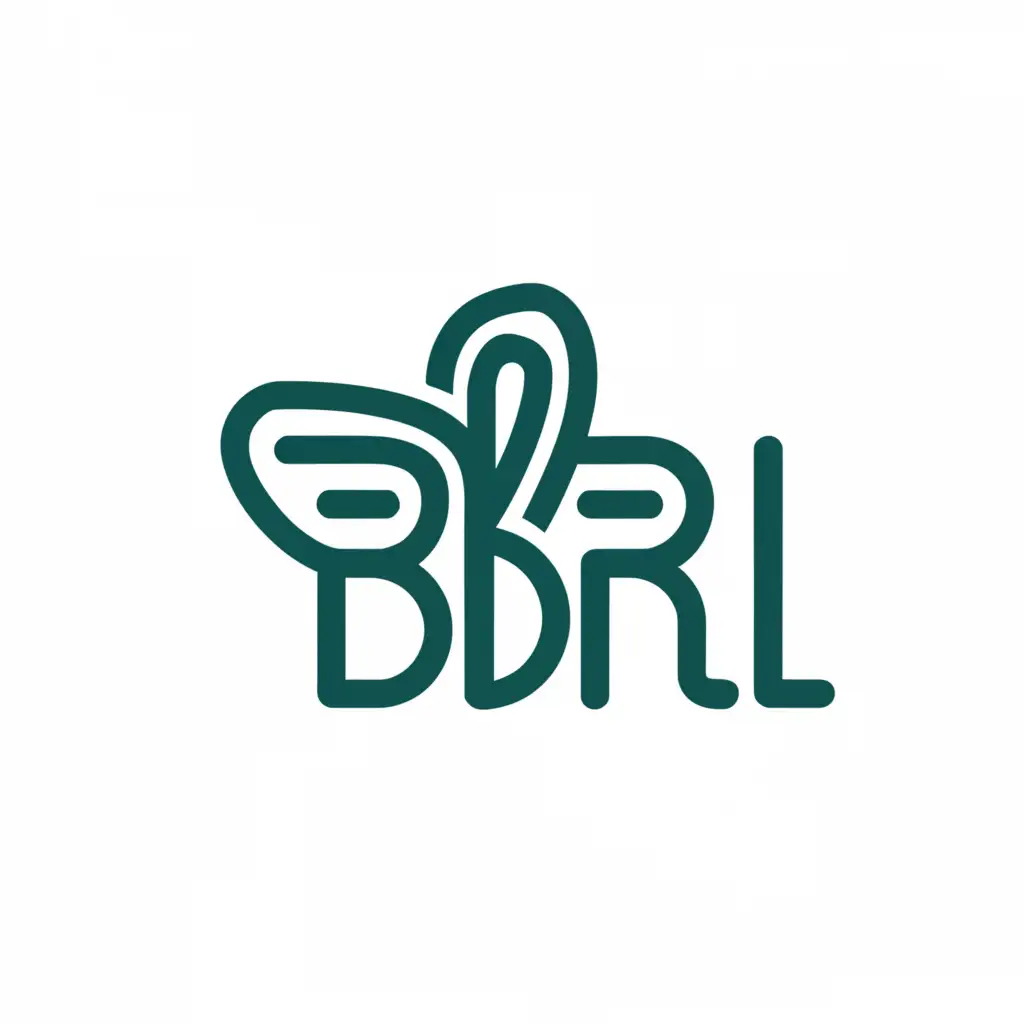 a logo design,with the text "bbrl", main symbol:"babaroli", butterfly,Minimalistic,be used in Nonprofit industry,clear background