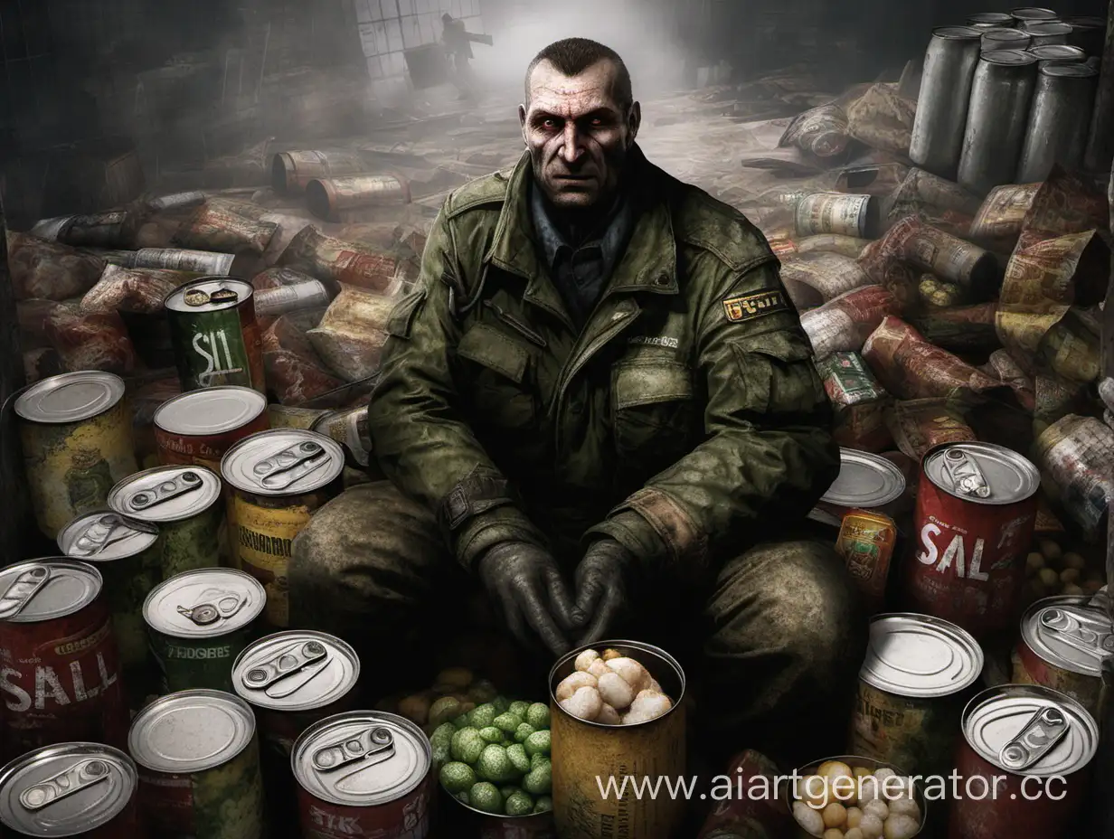 Sidorovich-from-STALKER-Surrounded-by-Canned-Goods