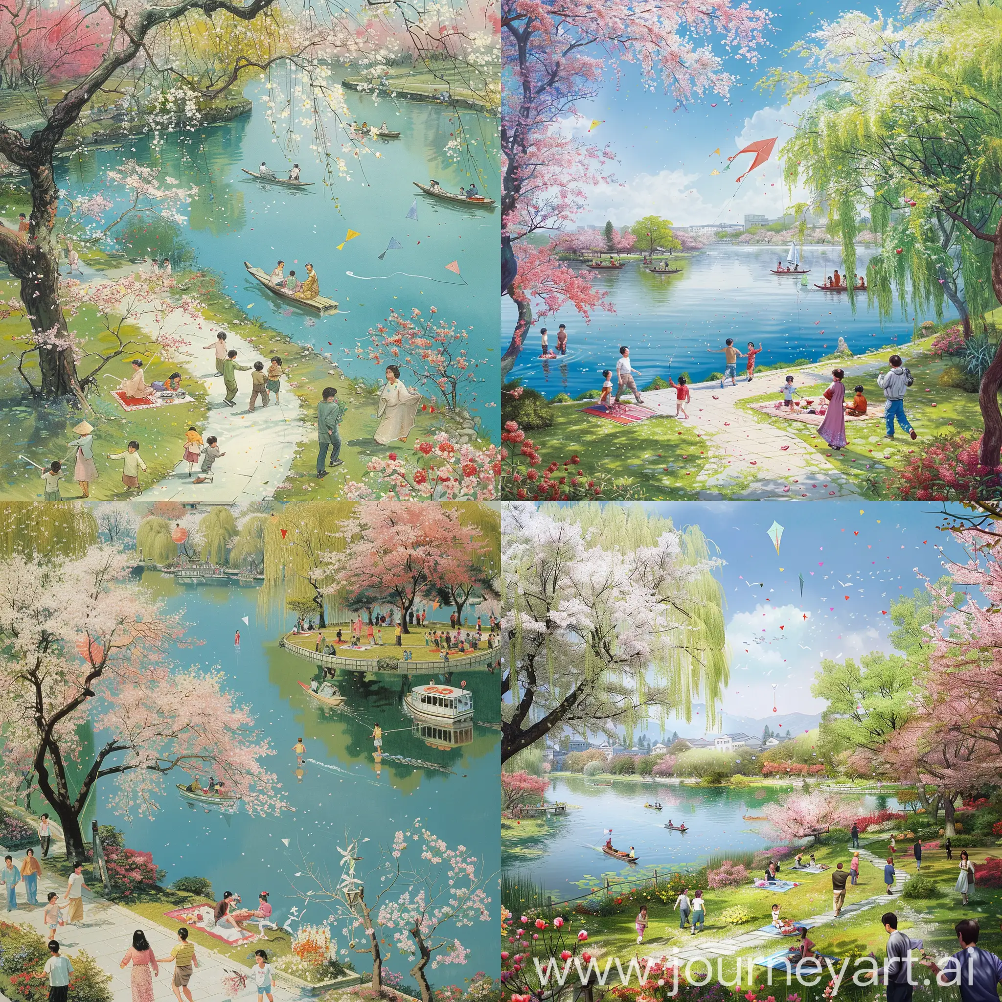 Springtime-Stroll-in-Jiangnan-Blossoming-Parks-and-Serene-Waterways