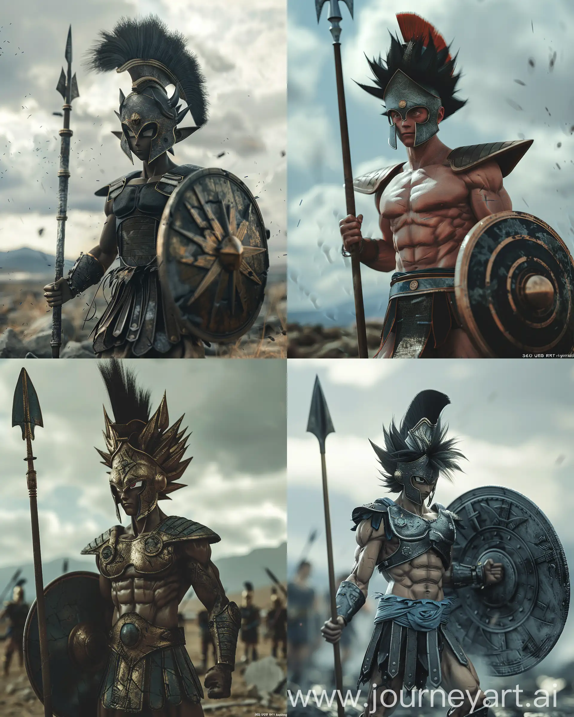 Dragon-Ball-Goku-as-Spartan-Warrior-in-Battleground