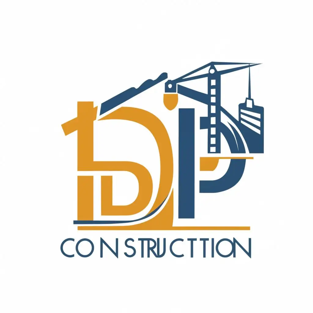 LOGO-Design-for-Construction-DP-Typography-in-Bold-Industrial-Aesthetics