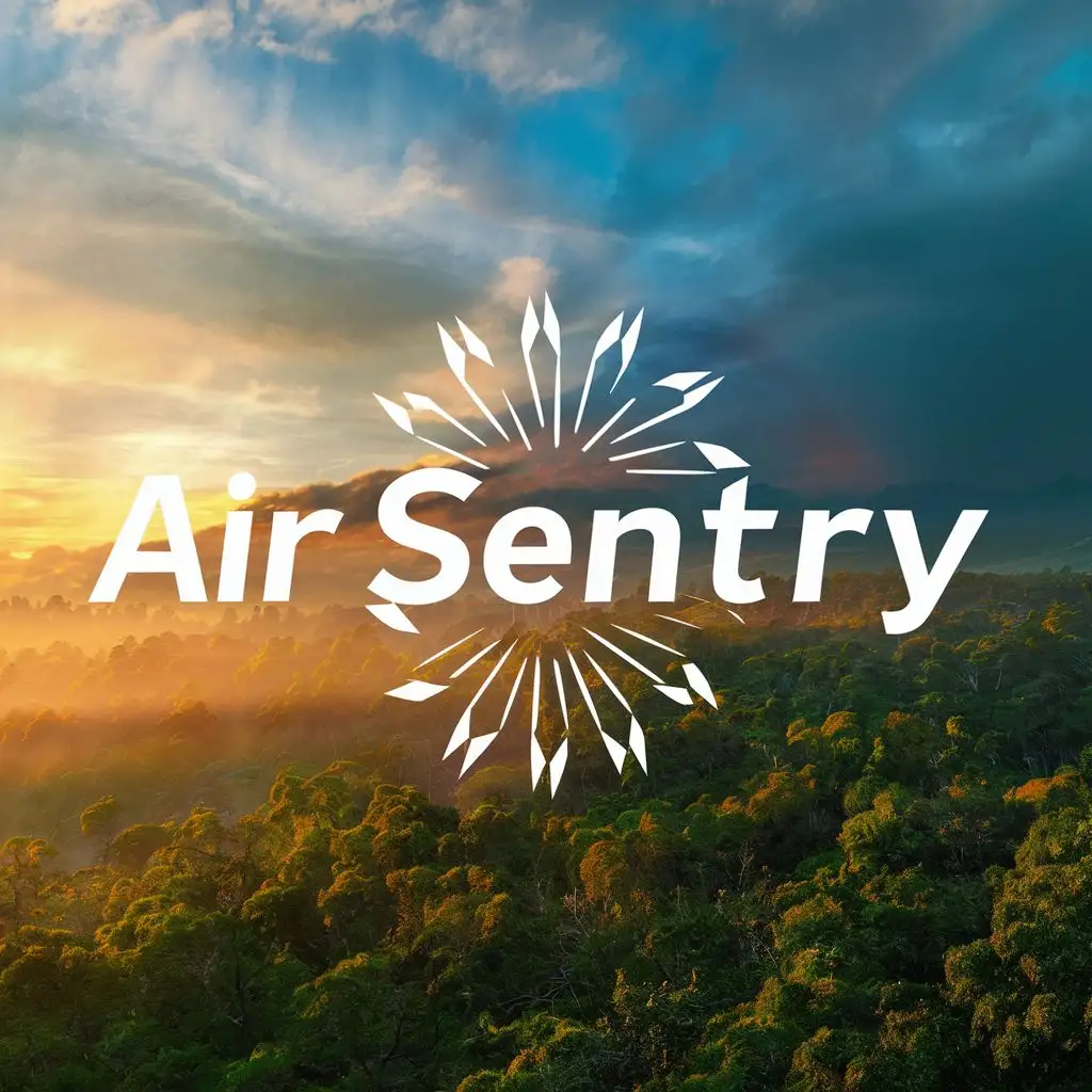 logo, Environment, with the text "Air Sentry", typography