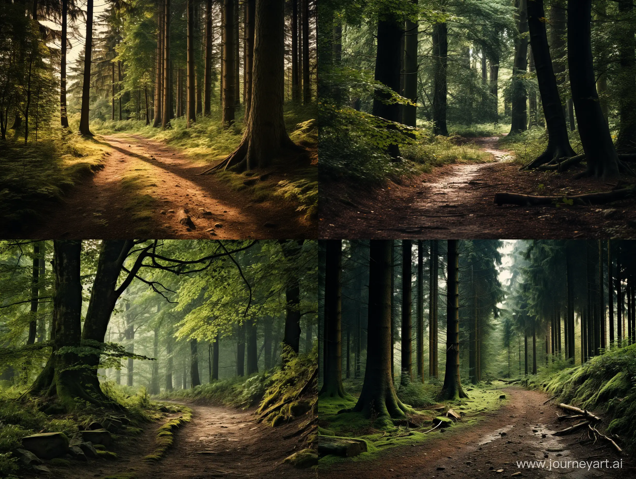 森林，小路，真实摄影
