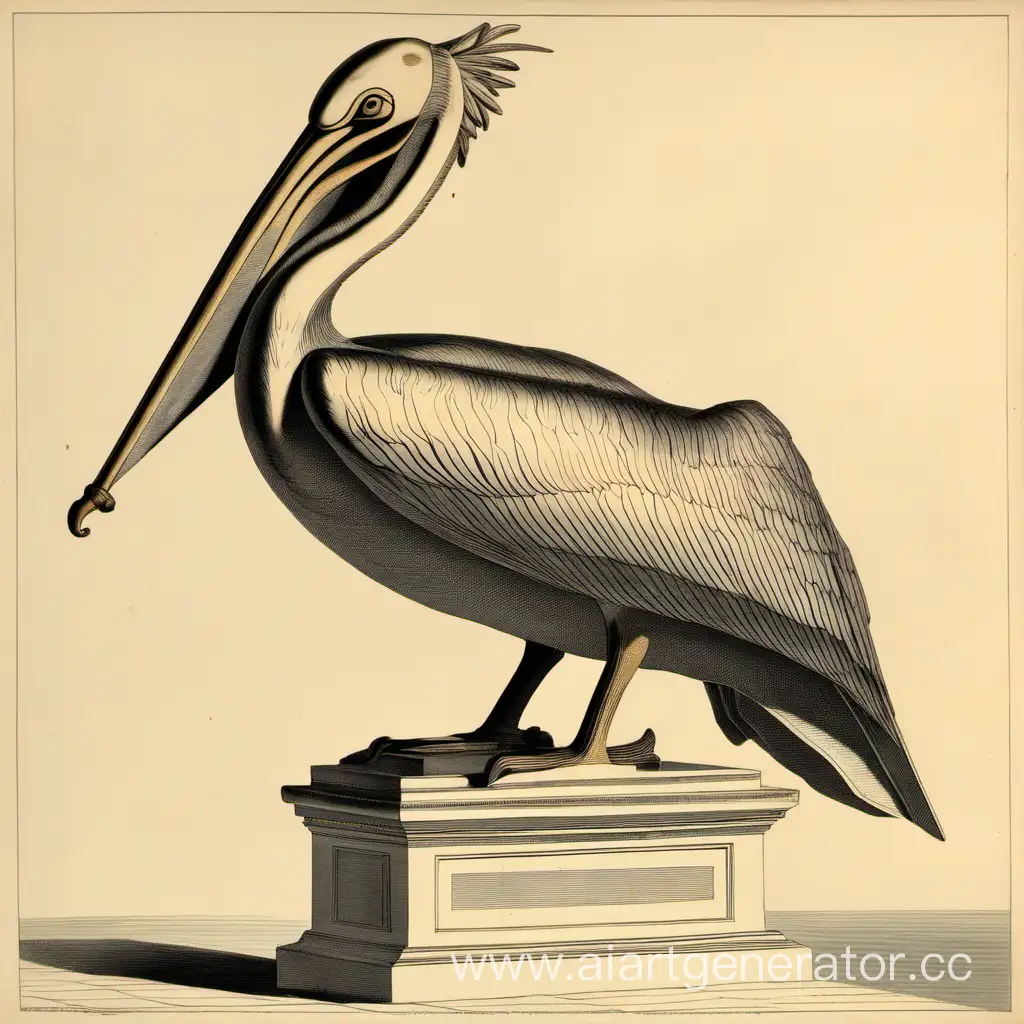 Majestic-Pelican-Statue-in-18th-Century-France