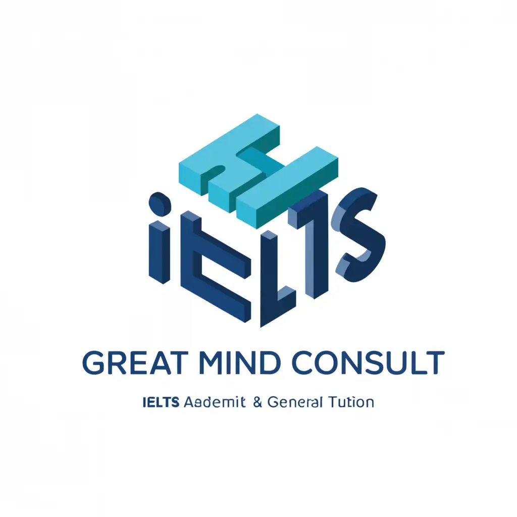a logo design,with the text "GREAT MINDS CONSULT IELTS ACADEMIC AND GENERAL TUITION", main symbol:IELTS,Moderate,clear background