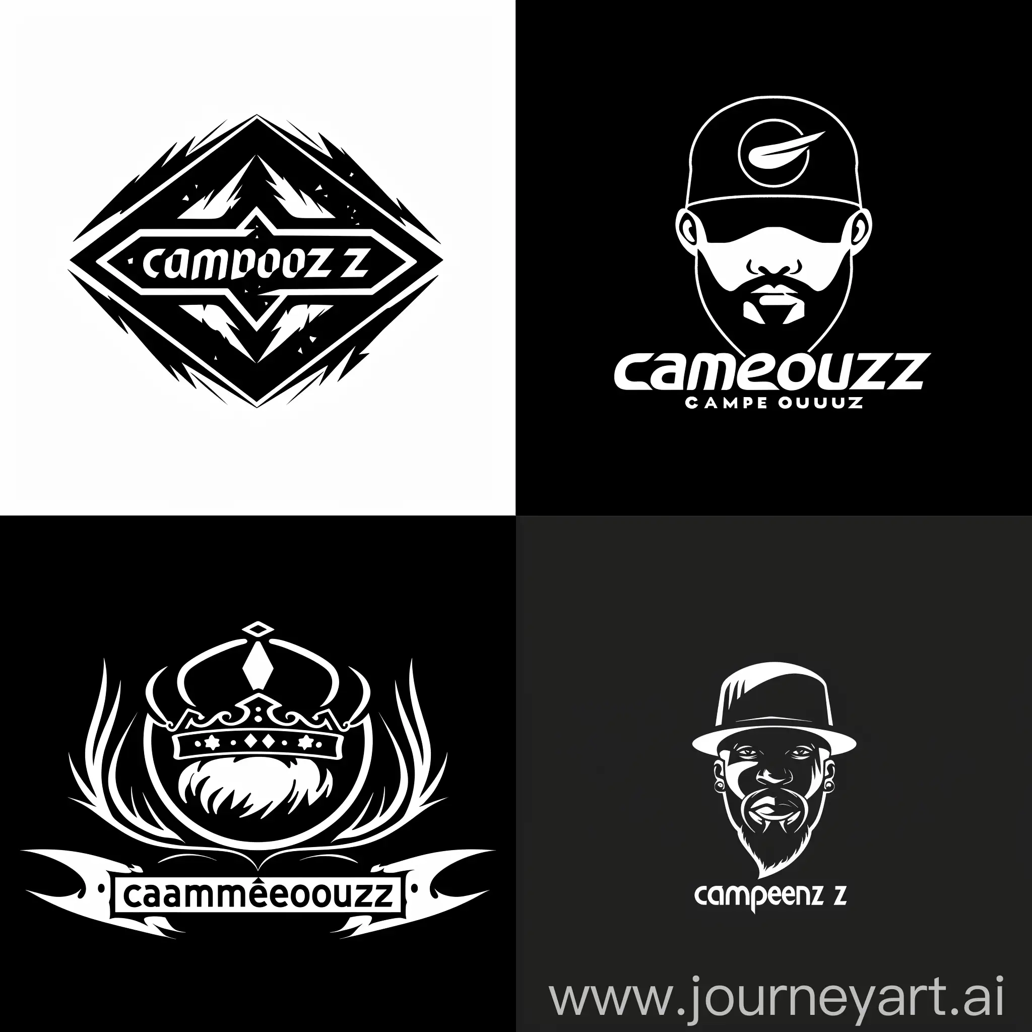 Create a logo fir my company campeôbeatz in black and white