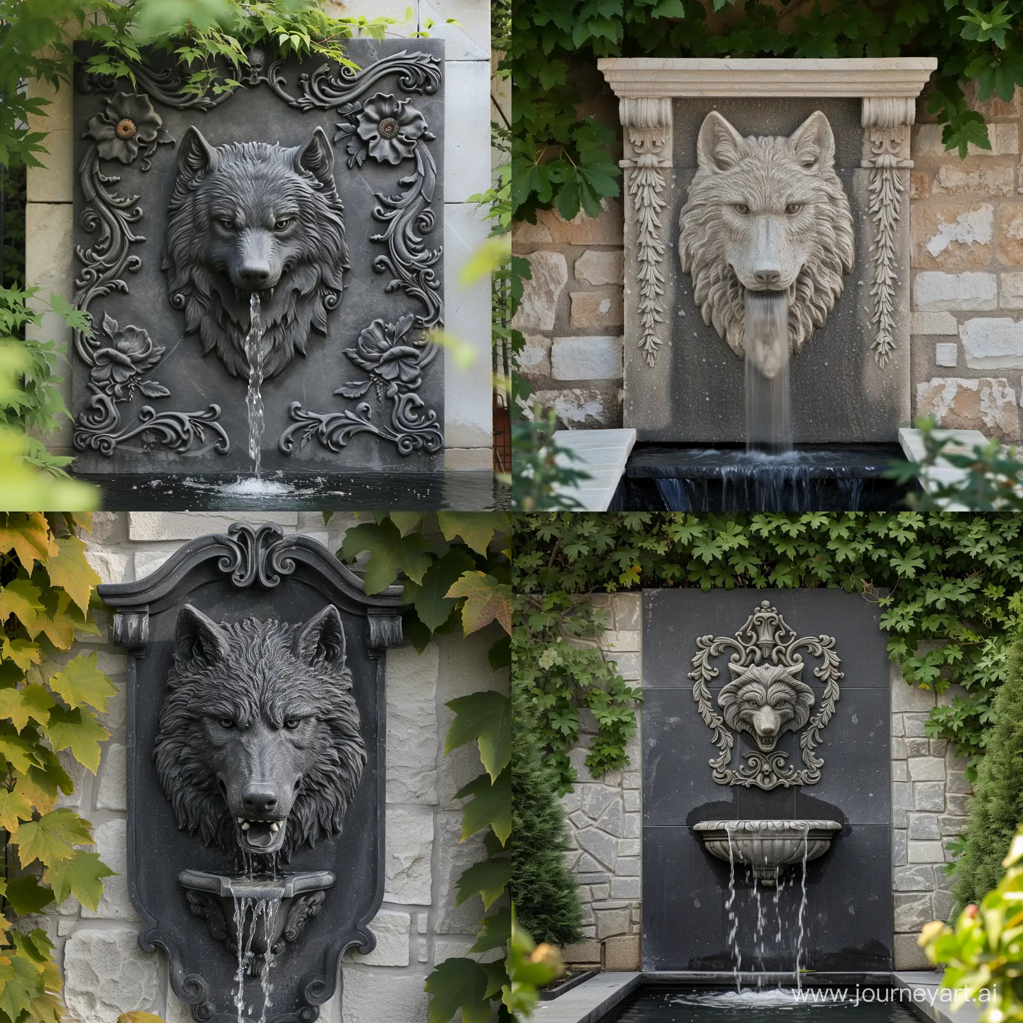 Elegant-Wolf-Rococo-Style-Wall-Fountain-Intricate-Design-and-Classic-Luxury