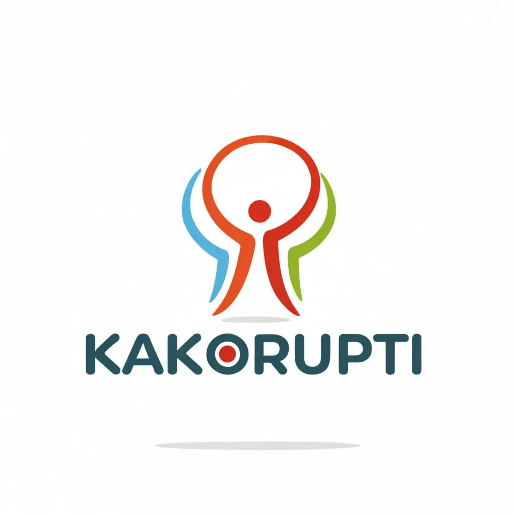 logo, human, with the text "kakorupti", typography, be used in Education industry